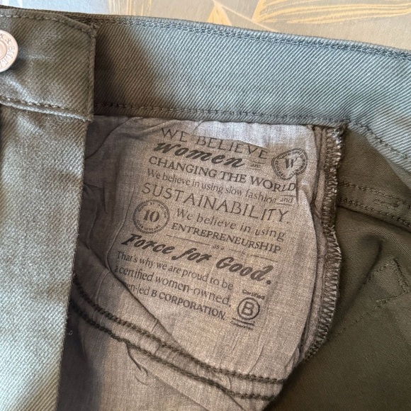 Frank & Eileen CORK D601 The Everyday Straight Leg Jeans in Olive Green NEW 30 - Picture 7 of 7